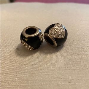 Brighton black heart charm